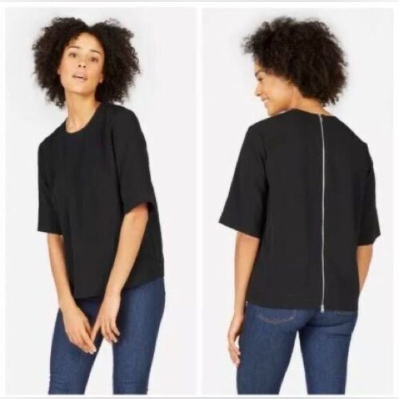 Everlane Zip Back Top - Picture 1 of 4